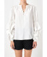 Women's Blouson Sleeve Blouse