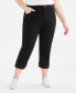 Фото #3 товара Plus Size High-Rise Cuff Capri Jeans, Created for Macy's