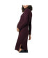 Maternity Ruby Rib Nursing Dress Maroon