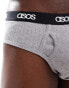 ASOS DESIGN capsule collection rib brief in light grey