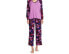 Фото #1 товара The Pioneer Woman Pajama Set Small Berry Polyester Floral Stretch V-Neck 2-Piece