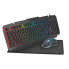 LogiLink ID0185 - USB - Membrane - QWERTY - RGB LED - Black - Mouse included