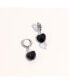 Фото #2 товара Серьги Joey Baby Black Heart Freshwater Pearl Silver