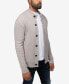 Фото #4 товара Men's Button Up Stand Collar Ribbed Knit Cardigan Sweater