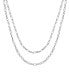 ფოტო #2 პროდუქტის 15.25" and 17.5" + 2" extender Silver Plated or Two-Tone Multi-Chain Layered Necklace