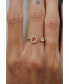 ფოტო #2 პროდუქტის Crystal Initial Adjustable Gold-Tone Ring