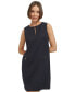 Фото #5 товара Women's Sleeveless Split-Neck Shift Dress