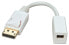 Lindy DisplayPort: DP(M) /Mini-DP(F) - 0.15 m - DisplayPort - Mini DisplayPort - Male - Female - White