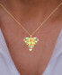 ფოტო #2 პროდუქტის Enamel Hand-Painted Elephant 18" Pendant Necklace in 14k Gold