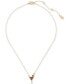 Gold-Tone Color Cubic Zirconia Martini Mini Pendant Necklace, 16" + 3" extender