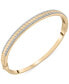 ფოტო #1 პროდუქტის Diamond Textured Bangle Bracelet (1/2 ct. t.w.) in Gold Vermeil, Created for Macy's