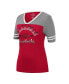 ფოტო #3 პროდუქტის Women's Cardinal, Heathered Gray Arkansas Razorbacks There You Are V-Neck T-shirt