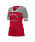 Women's Cardinal, Heathered Gray Arkansas Razorbacks There You Are V-Neck T-shirt