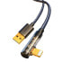 Фото #1 товара Kątowy kabel iPhone Lightning - USB do ładowania i transferu danych 2.4A 1.2m czarny
