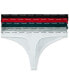 Women's Signature Logo 5-Pk. Thong Underwear QD3712 White/black/grey/temper/polarity, S - фото #4