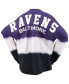 ფოტო #4 პროდუქტის Women's Purple and Black Baltimore Ravens Ombre Long Sleeve T-shirt