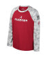 ფოტო #2 პროდუქტის Big Boys Crimson, Camo Alabama Crimson Tide OHT Military-Inspired Appreciation Dark Star Raglan Long Sleeve T-shirt