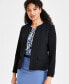 ფოტო #1 პროდუქტის Petite Collarless Open-Front Blazer