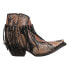 Фото #1 товара Tony Lama Anahi Fringe Snake Snip Toe Cowboy Booties Womens Brown Casual Boots V