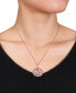 Macy's morganite (9 ct. t.w.) & Diamond (3/4 ct. t.w.) Flower Medallion 17" Pendant Necklace in 14k Rose Gold