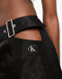 Фото #4 товара Calvin Klein Jeans cut out shiny mini skirt in black