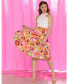 Фото #4 товара Women's Mixed-Design Halter Fit & Flare Dress