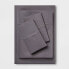 Фото #1 товара King 400 Thread Count Solid Performance Sheet Set Dark Gray - Threshold