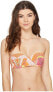 Echo Design Women's 236517 Bikini Top Swimwear Hibiscus Pink Size S
