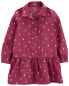 Фото #1 товара Baby Long-Sleeve Shirt Peplum Dress 6M
