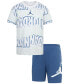 ფოტო #1 პროდუქტის Little Boys Printed T-Shirt & French Terry Shorts, 2 Piece Set