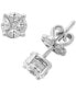 ფოტო #1 პროდუქტის EFFY® Diamond Round Custer Stud Earrings (5/8 ct. t.w.) in 14k White Gold