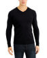 Фото #2 товара Men's Solid V-Neck Cotton Sweater, Created for Macy's