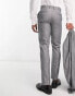 New Look slim suit trousers in dark grey texture