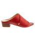 Фото #1 товара Trotters Nora T2226-600 Womens Red Wide Leather Slip On Heeled Sandals Shoes 9
