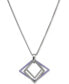 Фото #1 товара KARL LAGERFELD PARIS pavé & Color Geometric 36" Adjustable Pendant Necklace