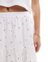 Levi's becca tiered floral print skirt in white