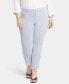 ფოტო #1 პროდუქტის Plus Size Slim Trouser Ankle Pants