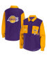 ფოტო #1 პროდუქტის Women's Purple Los Angeles Lakers Colorblock Button-Up Shirt Jacket