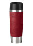 EMSA TRAVEL MUG Grande - Single - 0.5 L - Black,Red,Stainless steel - Polypropylene (PP),Silicone,Stainless steel - 12 h - 6 h