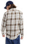 Фото #7 товара Lee leesure check flannel shirt in ecru