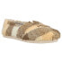 Фото #3 товара TOMS Alpargata Fuzzy Plaid Slip On Womens Beige, Brown, Off White Flats Casual