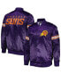 ფოტო #5 პროდუქტის Men's Purple Phoenix Suns Pick and Roll Satin Full-Snap Varsity Jacket