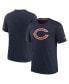 Фото #3 товара Men's Navy Chicago Bears Rewind Playback Logo Tri-Blend T-shirt