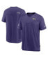 ფოტო #2 პროდუქტის Men's Purple Baltimore Ravens Sideline Coach Chevron Lock Up Logo V-Neck Performance T-shirt