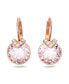 Crystal Round Cut Bella V Drop Earrings