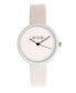 ფოტო #1 პროდუქტის Unisex Blade White Leatherette Strap Watch 37mm