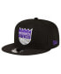 Фото #1 товара Men's Black Sacramento Kings Official Team Color 9FIFTY Snapback Hat