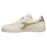 Diadora Game L Low Icona Lace Up Womens Green, Off White Sneakers Casual Shoes