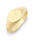 Claire Petite Initial Signet Gold-Plated Ring