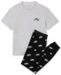 ფოტო #5 პროდუქტის Men's 2-Pc. Graffiti-Logo Pajamas